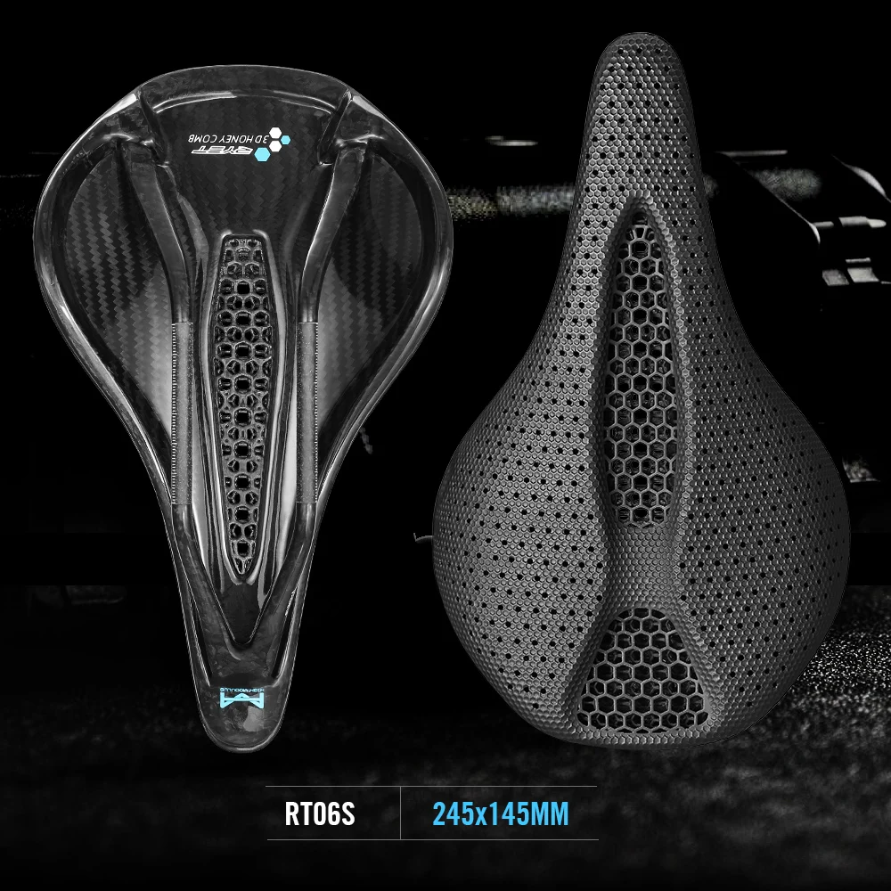 RYET Carbon 3D Printed Saddle 145/155MM 190g 7*9 Bike Seating For