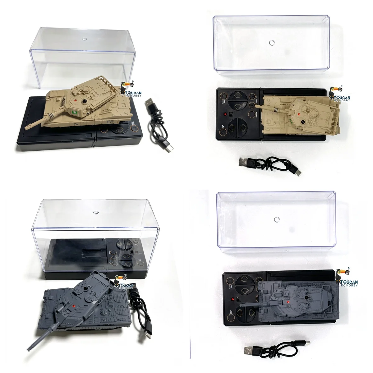 

Mini RC Military Tanks RTR Remote Control Infrared Battle Tank With Rotating Turret Sound Effects Model Toys For Boys