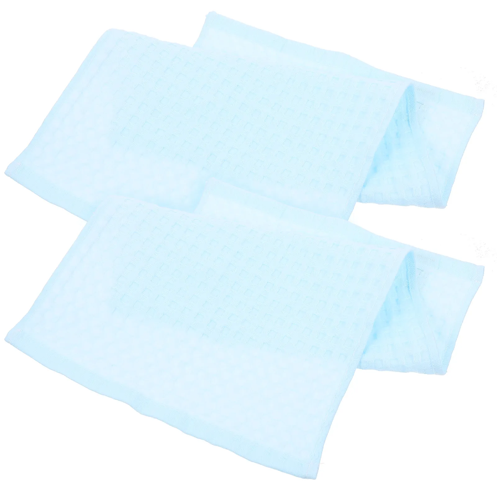 

2Pcs Cotton Face Towels Baby Waffle Texture Soft Absorbent Hand Drying Washcloths for Newborn Infant Household Use