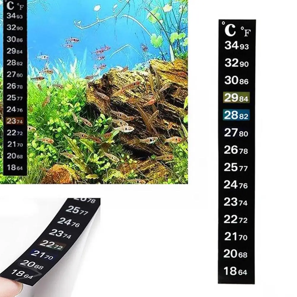 1pcs Stick-on Digital Aquarium Fish Fridge Thermometer Sticker Measurement Products Control Temperature Stickers Tools A4y4