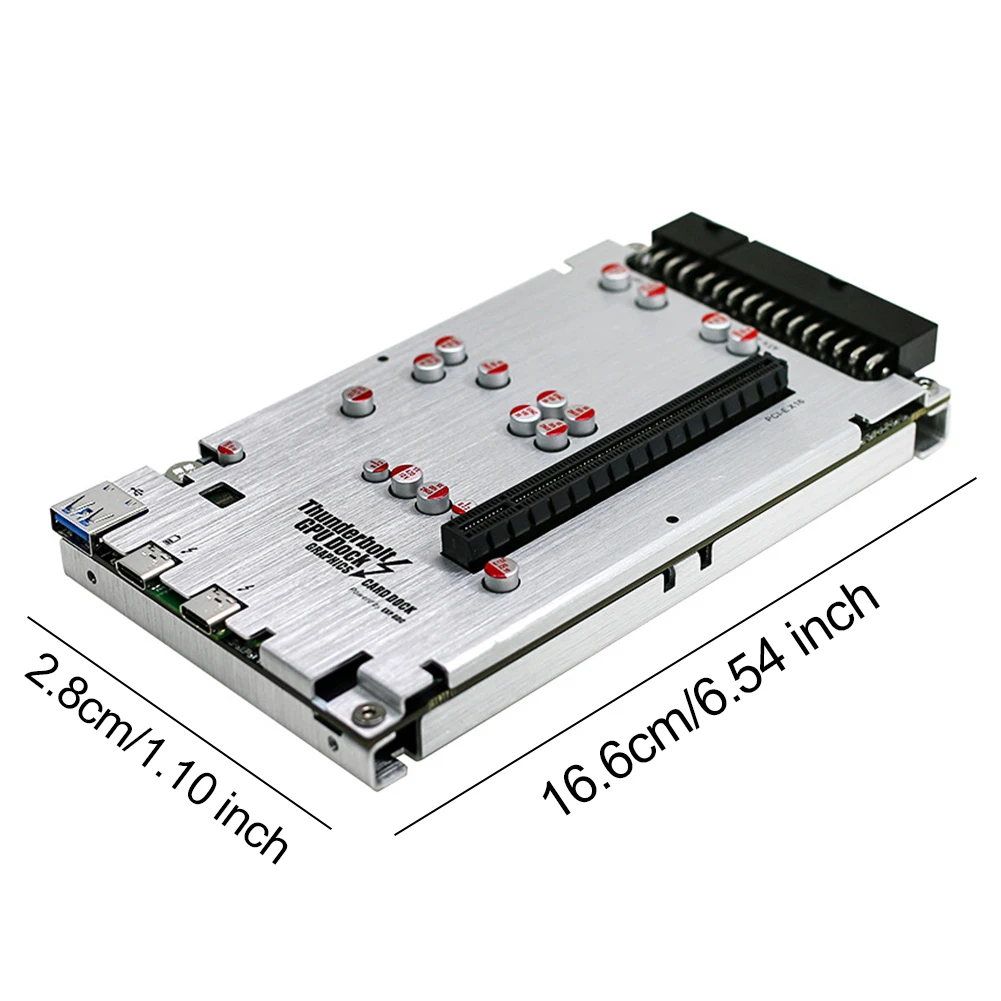 Th3p4g3 mini dock de placa de vídeo gpu compatível com thunderbolt 85w pd carregamento 40gbps para notebook portátil para placa gráfica externa