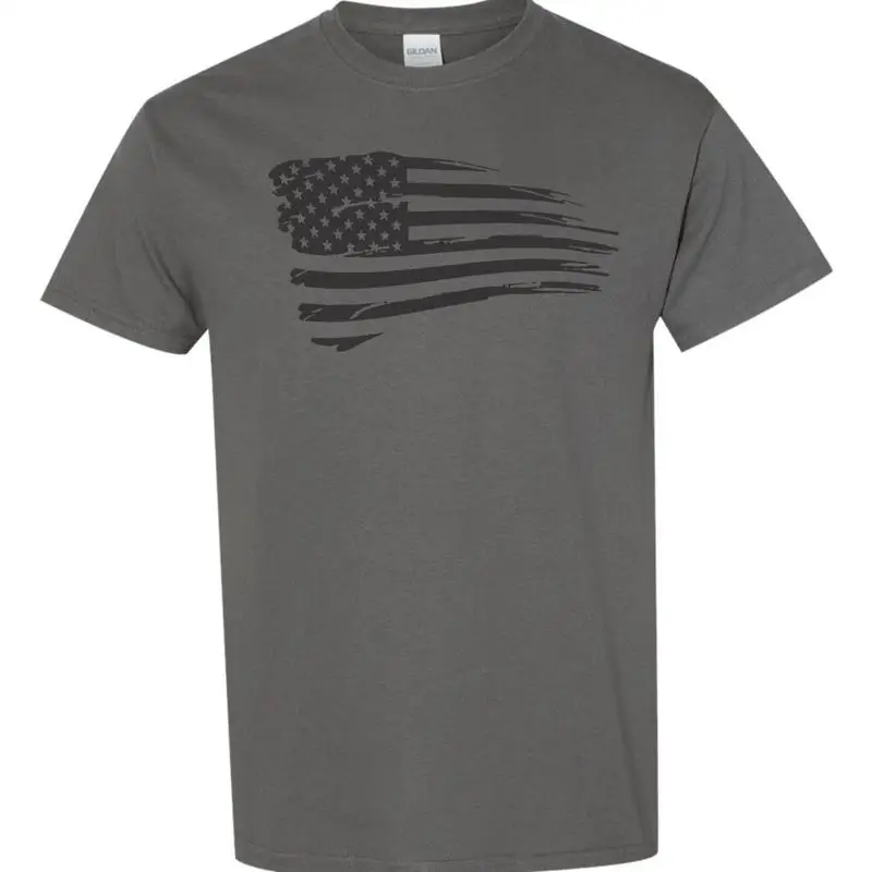 

USA American Waving Flag United States Patriotic Holiday Men's T Shirt 858