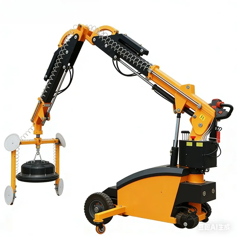 1000kg Electric Vacuum Glass Robot Rotational Forklift Trolley Handling Equipment with Suction Cups Vacuum Suction Cup Cart