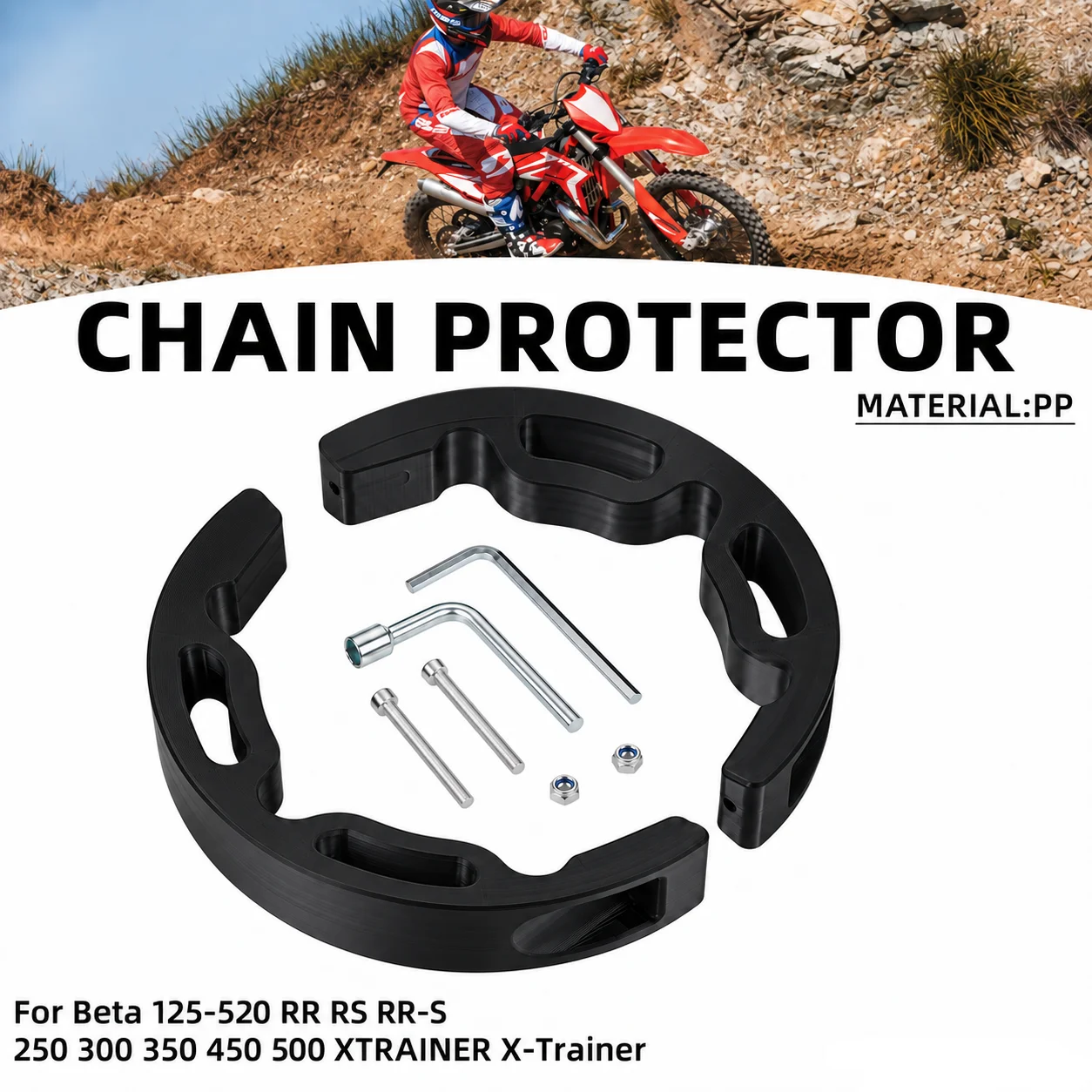 Detachable Design Chain Protector Enduro Chain Guard Anti-collision Cushion For Beta 125-520 RR X-Trainer Motorcycles Parts PP