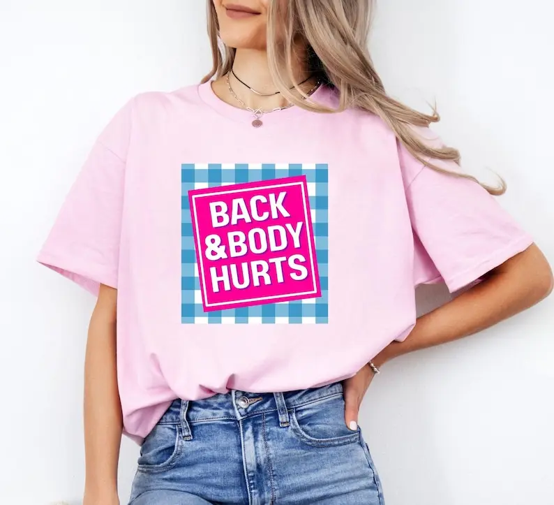 เสื้อยืดตลกๆ ปวดหลัง, เสื้อยืดลายกราฟิกแบบล้อเลียน, เสื้อสเวตเชิ้ตสำหรับผู้หญิง