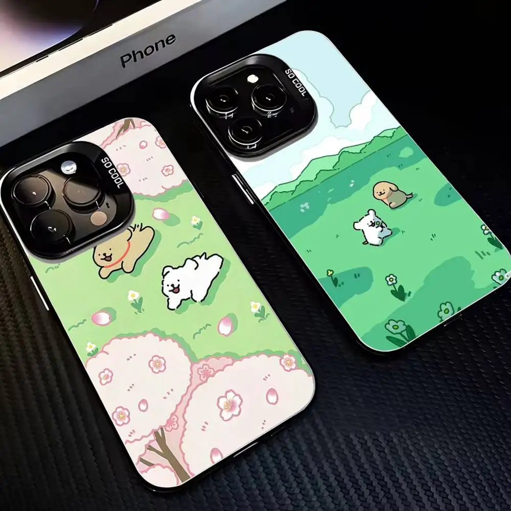 

Cute puppy Phone Case For iPhone17,16,15,14,13,12,11 Plus,Pro Max Black Matte Shockproof Cover