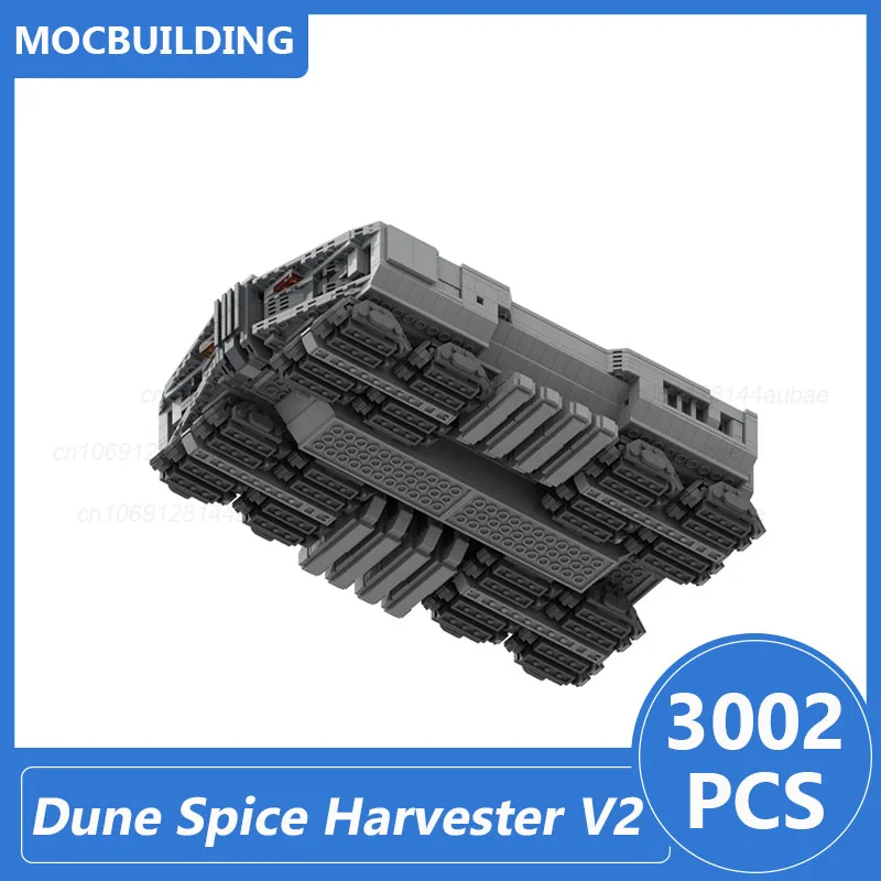 Dune Spice Harvester V2 with Interior MOC Building Blocks DIY Assemble Bricks Space Architecture Display Xmas Toys Gifts 3002PCS