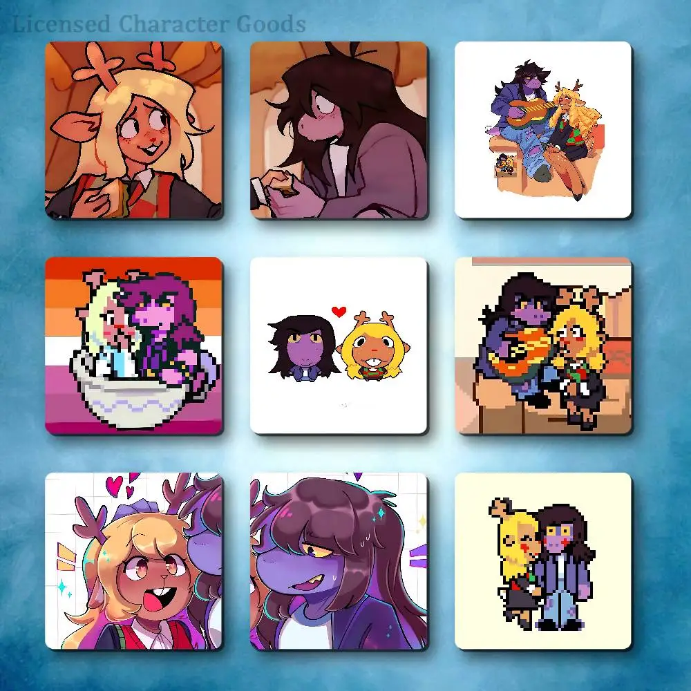 D-Deltarune Suselle Susie Noelle BestSelling Refrigerator Magnetic Fridge Magnets Adhesive to Metal Surfaces 55mm Hot Printed
