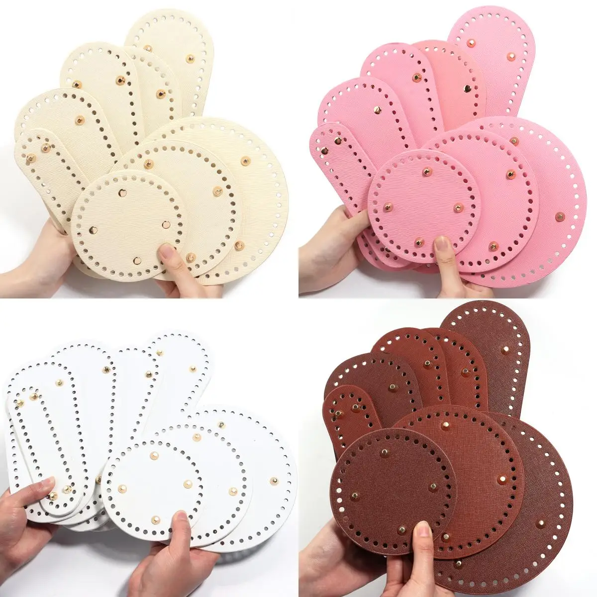 

Long Knitting Crochet Bottom for Knitted Bag PU leather Bag Base Handmade Bottom Diy Crochet Bag Bottom accessories