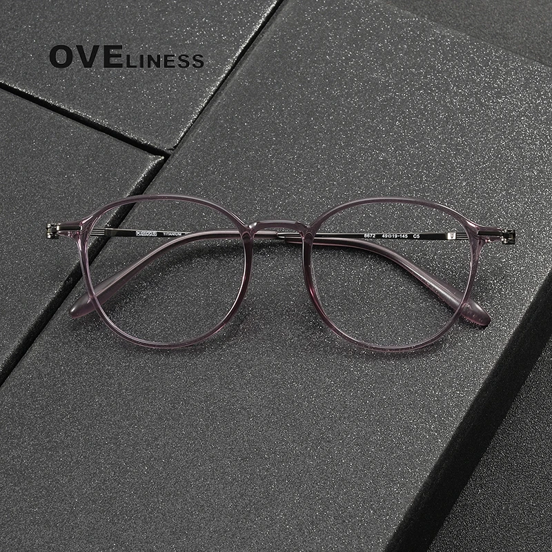 

Acetate Titanium optical Glasses Frame Men 2025 New Round Women Grace Retro Round myopia Prescription Eyeglasses frames Eyewear