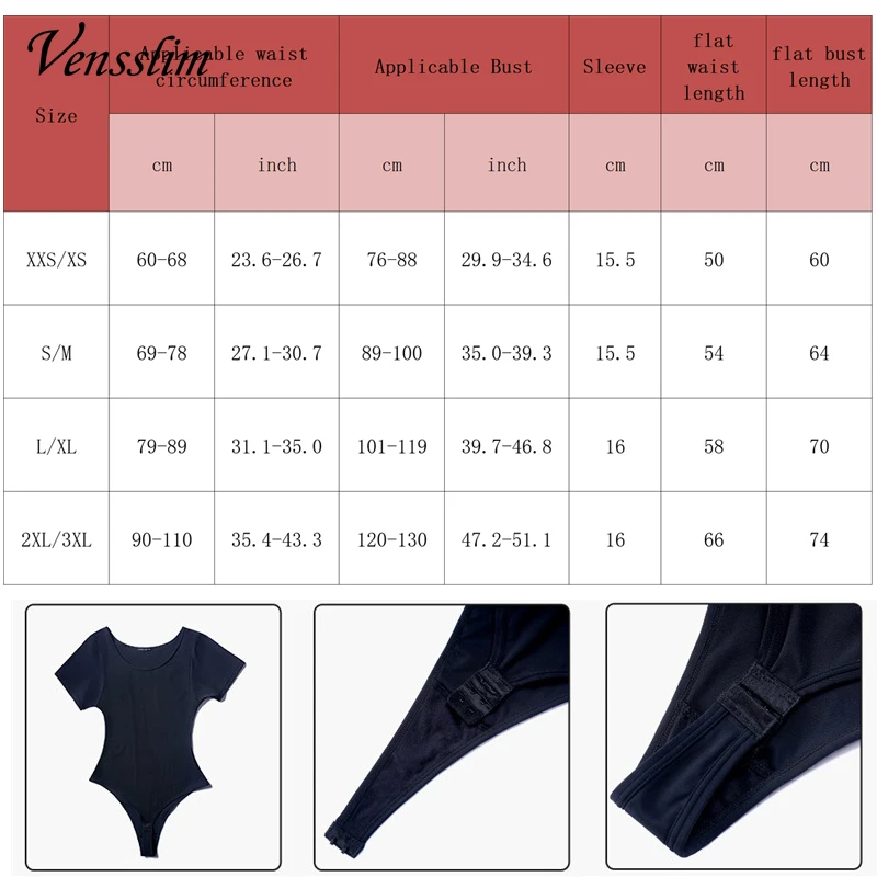 Vensslim Full Body Shaper Bodysuits Women Short Sleeve Waist Trainer Lingerie Seamless Butt Lifter Tummy Control Slim Shapewear