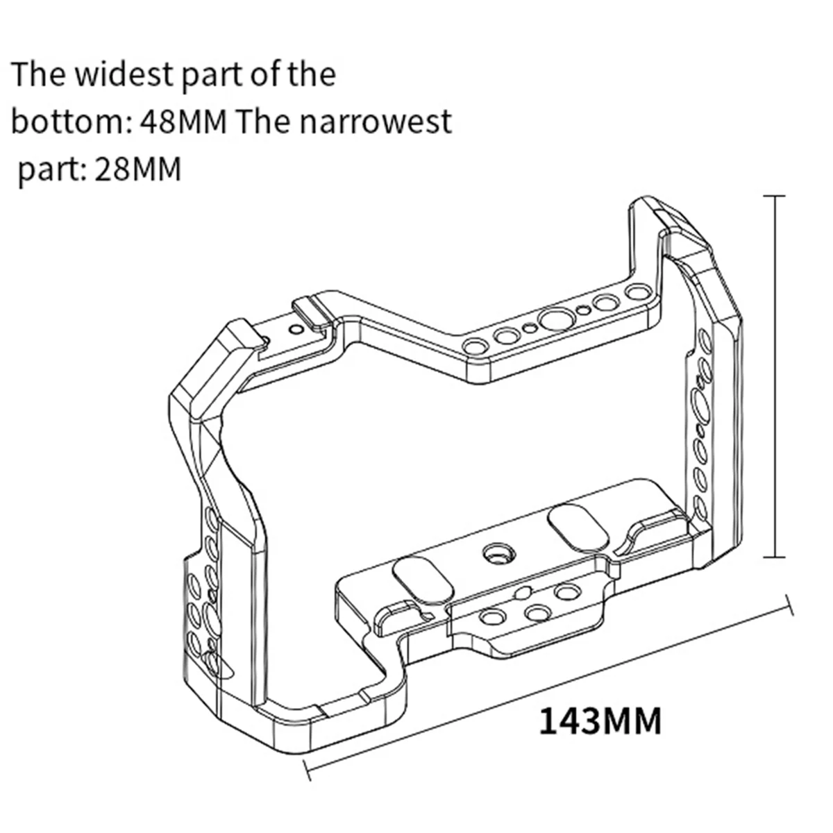 Camera Cage Frame for Nikon Z50 SLR Cold Shoe Mount Vertical Shooting Microphone Holder DIY Extension Kit