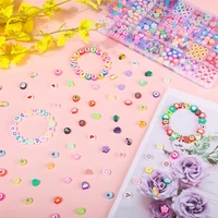 Kit de Perles en Argile Polymère, 24 Styles, Amusantes, Mignonnes, Fleur, Papillon, Cœur, Lettres, Poney, pour Bracelet, Collier, pour Travaux Manuels 4