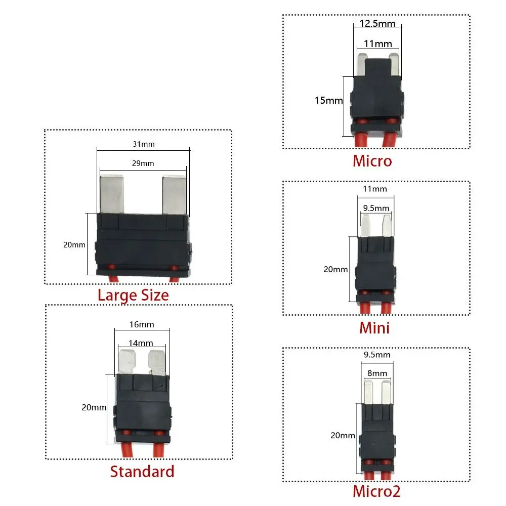 32V 15A Car Modification Electrical Appliances Large Size Standard Mini Micro2 Fuse Extension Cord ACC Fuse Box Car Fuse Holder