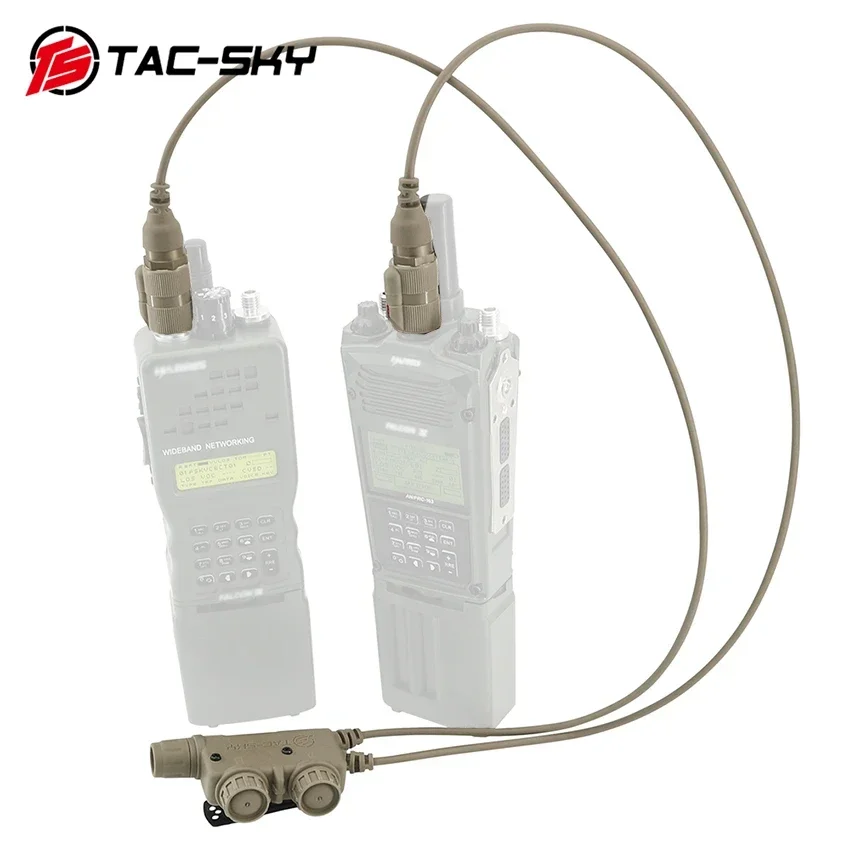 

TAC-SKY Dual Comm Tactical Headset 6 Pin U94 V2 Ptt for AN/PRC 152 148 163 Walkie-talkie for COMTA SORDIN Tactical Headphones