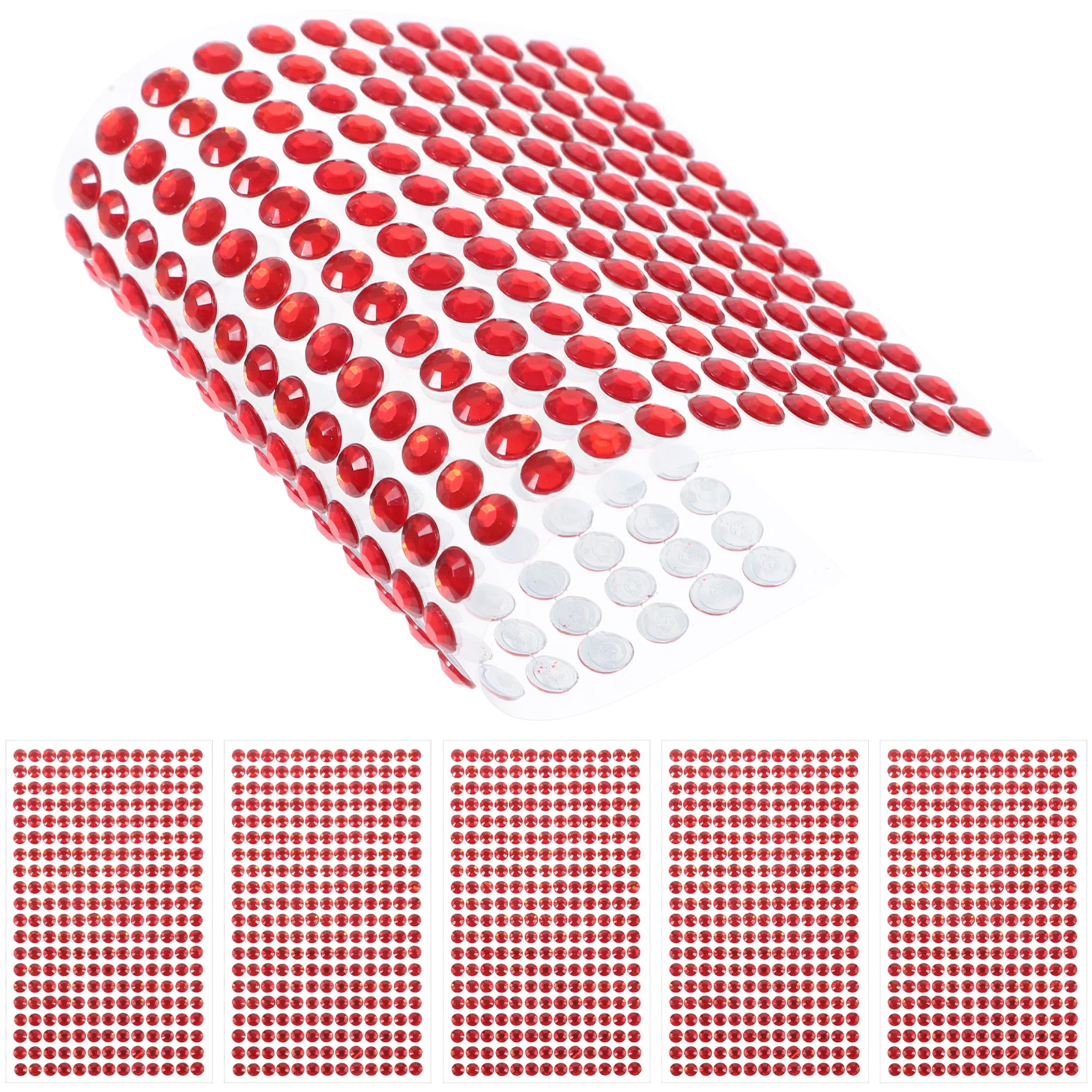 

6pcs Rhinestone Stickers Acrylic Child Nail Color Craft Gems Sequins for Crafting Stick on Jewels DIY Storage
