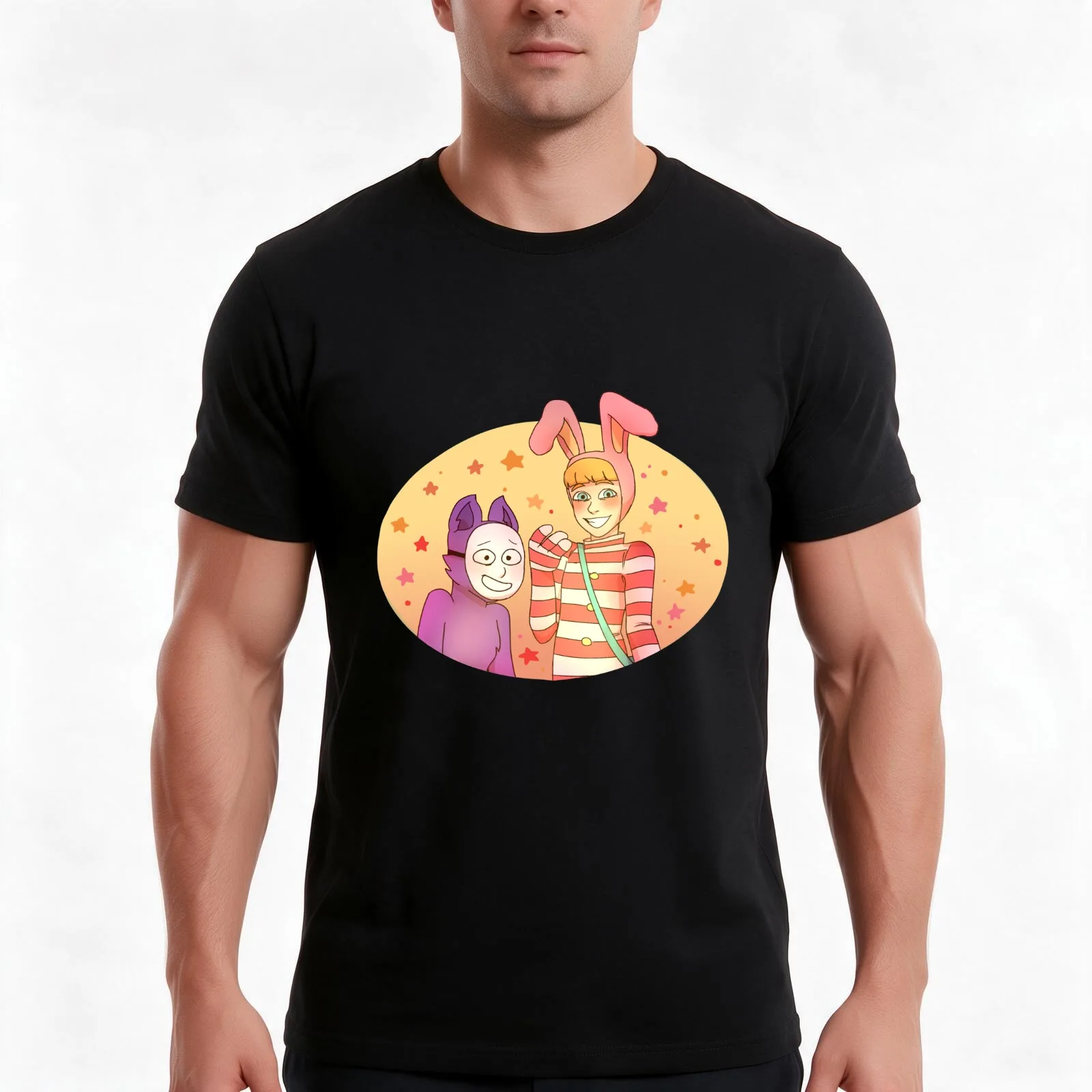 Popee the Performer T-Shirt, Summer Casual Cotton Tee, Oversized Streetwear Tops, Vintage Graphic Print, Loose Fit Short Sleeve