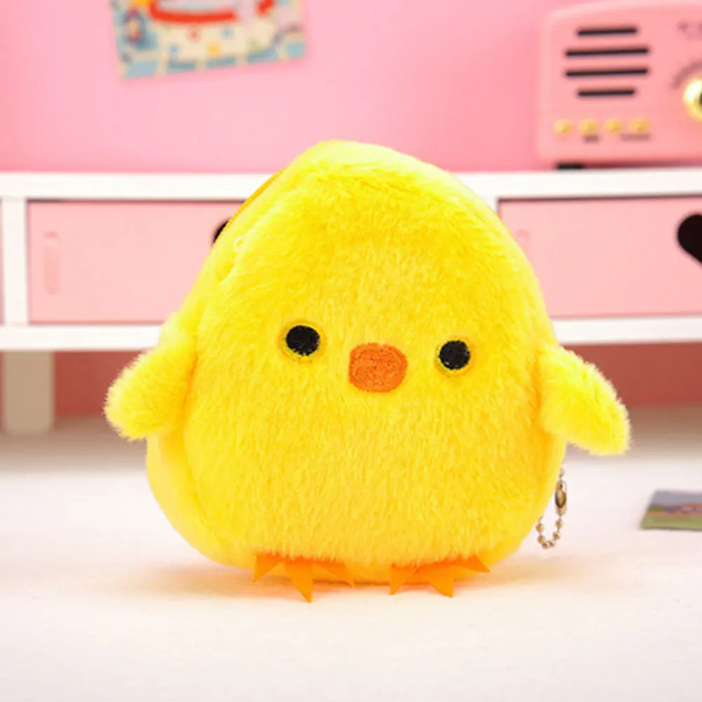 6Pcs Small Yellow Chicken Coin Purses Easter Chick Shaped Change Storage Bags for Kids Daily Use Chicken Coin Purse