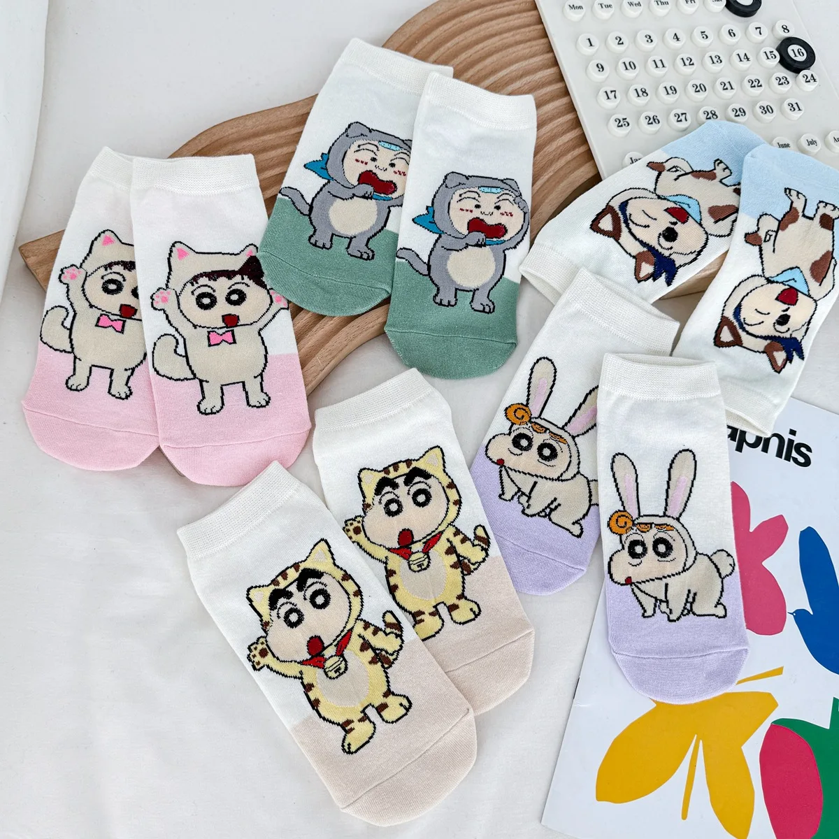 

New Crayon Shinchan Socks Cartoon Anime Women Cotton Short Sock Kawaii Boys Girls Comfort Ankle Socks Girls Christmas Gifts