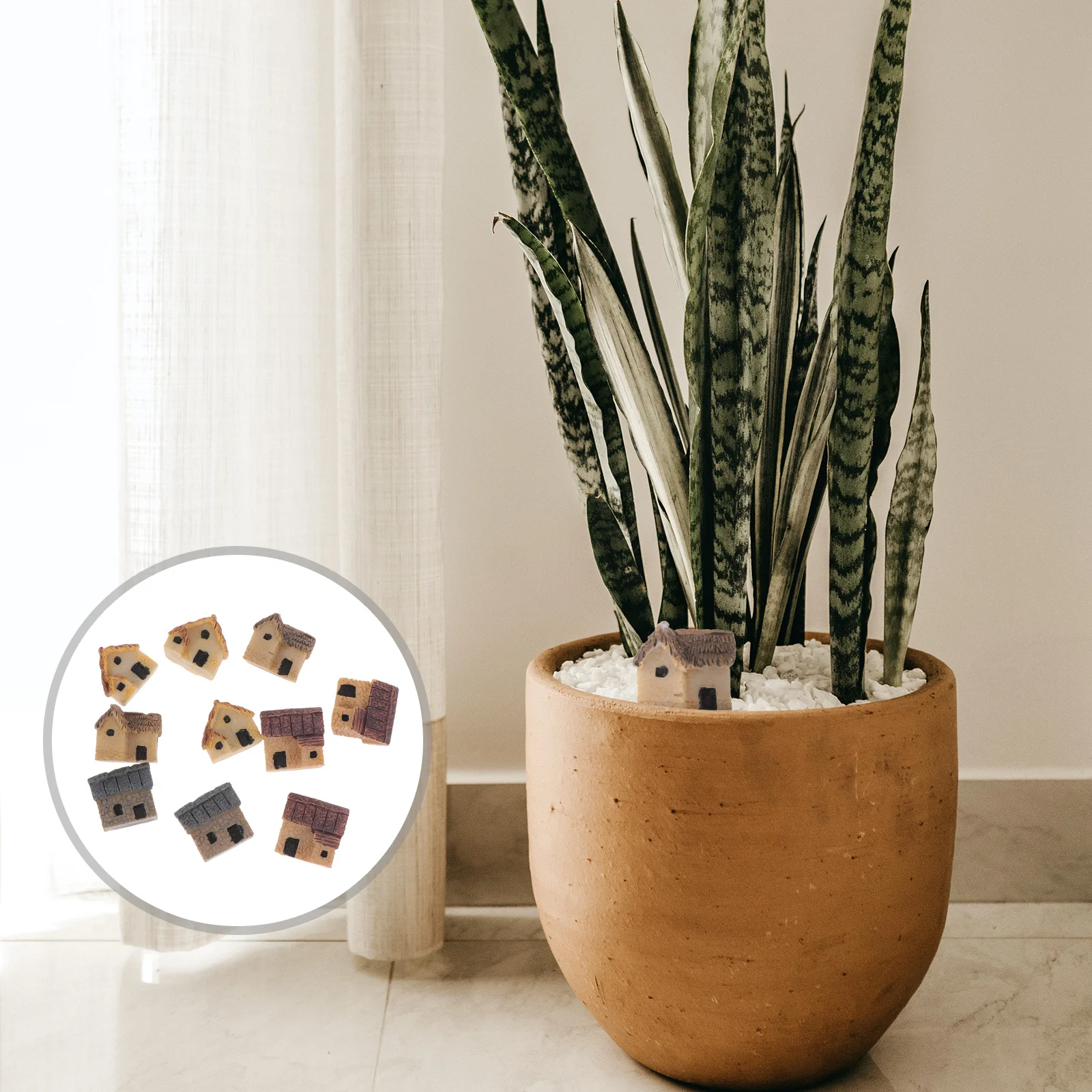 

10 шт., мини-кабина из смолы, микро-пейзаж, декор для дома, высококачественный, безопасный, легкий, прочный, прочный, смоляный дом, мини-кабина