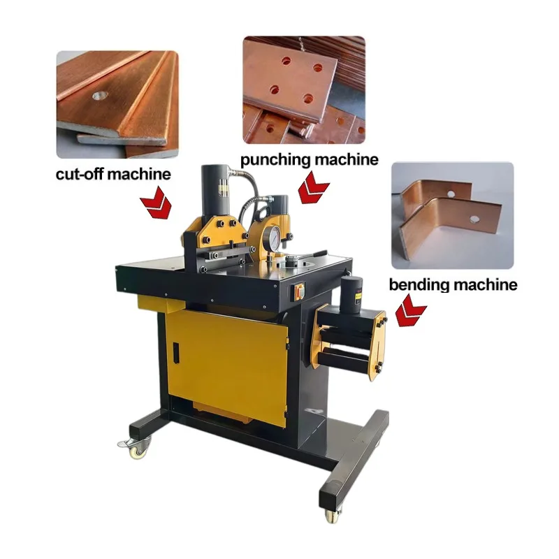DHY-200 3-in-1 Hydraulic Busbar Panel Processing Machine Cutting Bending Punching Aluminium Stainless Steel 220V/380V