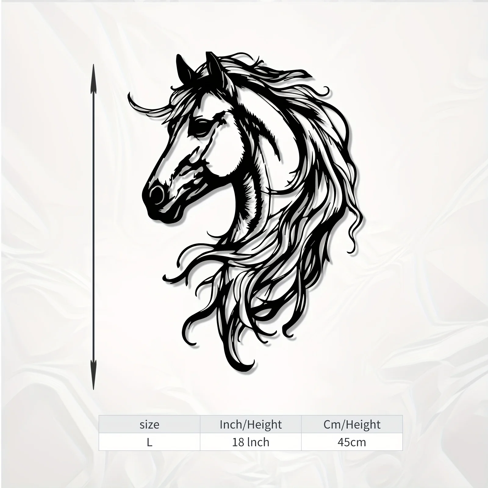 CIFBUY Iron Wall Art Horse Metal Sculpture Rustproof Hanging Plaque Living Room Garden Home Decor Sign