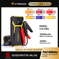 VTOMAN Power Bank 20000mAh Jump Starter Portable Charger Car Booster 4500A Auto Starting Device Emergency Car Battery Starter