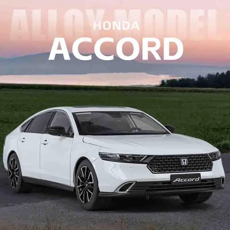 

Новая модель автомобиля из сплава 1:18 Honda Accord 2024, литье под давлением, металлическое литье, звуковой и световой автомобиль, игрушки для детей, автомобиль