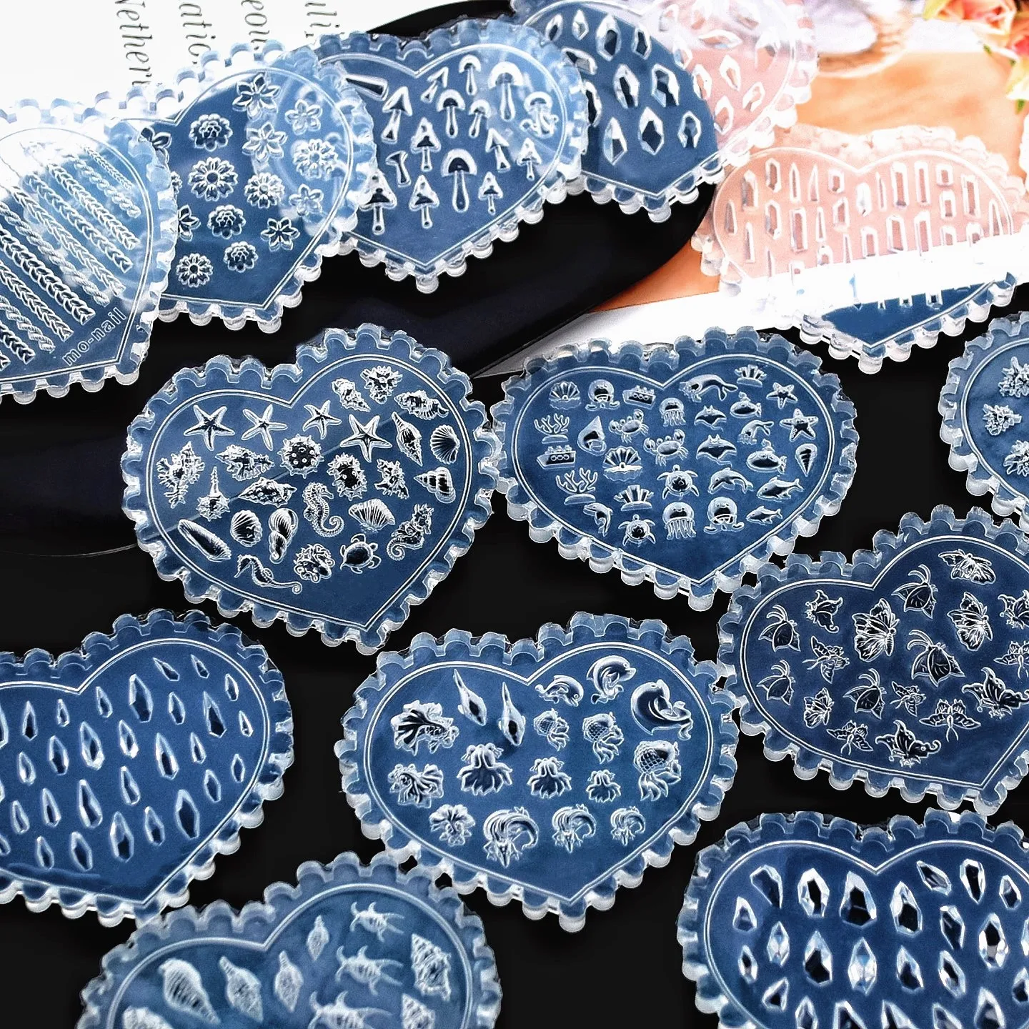 SNASAN Ocean Nail Art Silicone Molds 3D Starfishl Resin Mold for DIY ShellNail Charms UV Gel Decoration Tools Kawaii Nail Supply