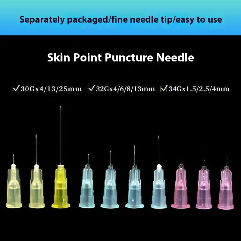 50pcs/lot 30G 4mm 25mm 32G 4mm 6mm 8mm 13mm Disposable Needle Sterile Package Tattoo Tip Minor Teeth Irrigator Painless Eyelid