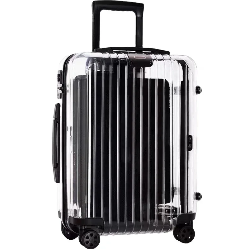 Sympathetic Bag Transparent Computer Material Carrying Luggage Luggage Trolley Bag Stylish Rolling Luggage on Wheels