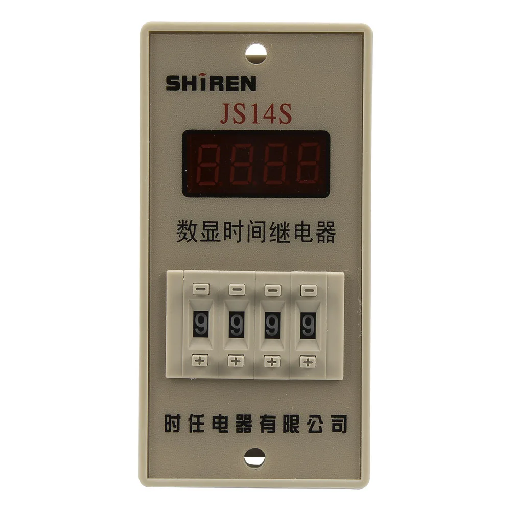 JS14S-4 DC 24V on-delay DPDT time relay JS14S series 24VDC delay timer 99.99s 999.9s 9999s 9999min 99min59s 99h59min 9999h