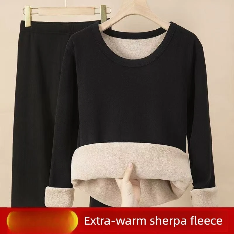 

Мужское термобелье на осень-зиму, 2 предмета: трусы и майка с круглым вырезом, сохраняющее тепло, эластичное, больших размеров L-6XL