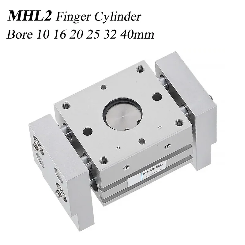 HLH MHL2-10D/16D/20D/25D/32D/40D Air Pneumatic Finger Cylinder Wide Parallel Opening-closing Claw Cylinder  Precision Robotic Ar