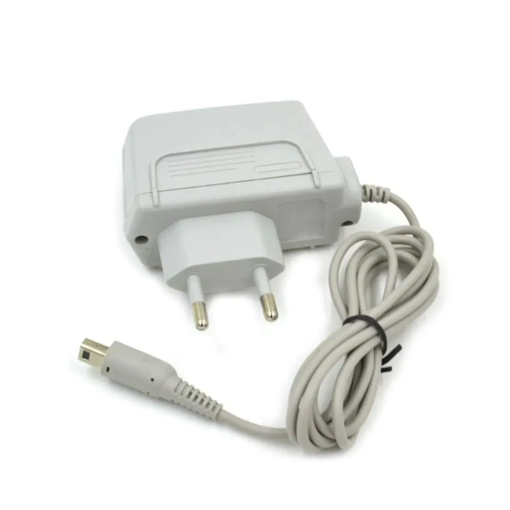 Fuente de alimentación para consola de juegos con enchufe europeo, protección contra sobrecorriente, Cable de carga portátil ABS Druable para Nintendo 3DS/2DS/NDSi/NDSILL