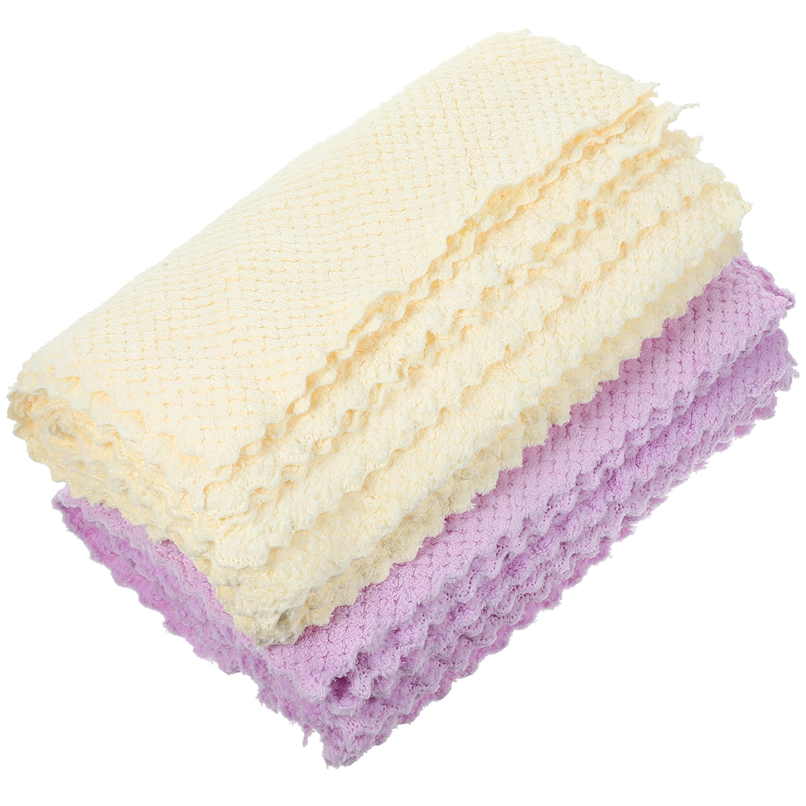 

6 PCS Towels Cleaning Dish Washing Absorbent Dishcloth Multipurpose Kitchen Pink
