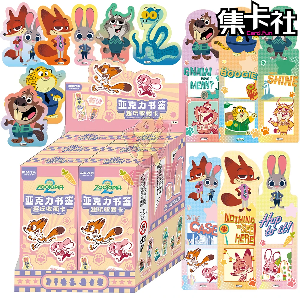 

New Genuine Card.fun Zootopia2 Child's Animation Movie Cartoon Star Judy Nick Creative Bookmark Card Toy Christmas Family Gift