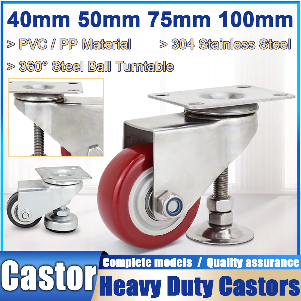 

4 шт. выравнивающие ролики диаметром 1,5/2/3/4 дюйма 360 ° Поворотные колеса, регулируемые ножки для верстака, мебели