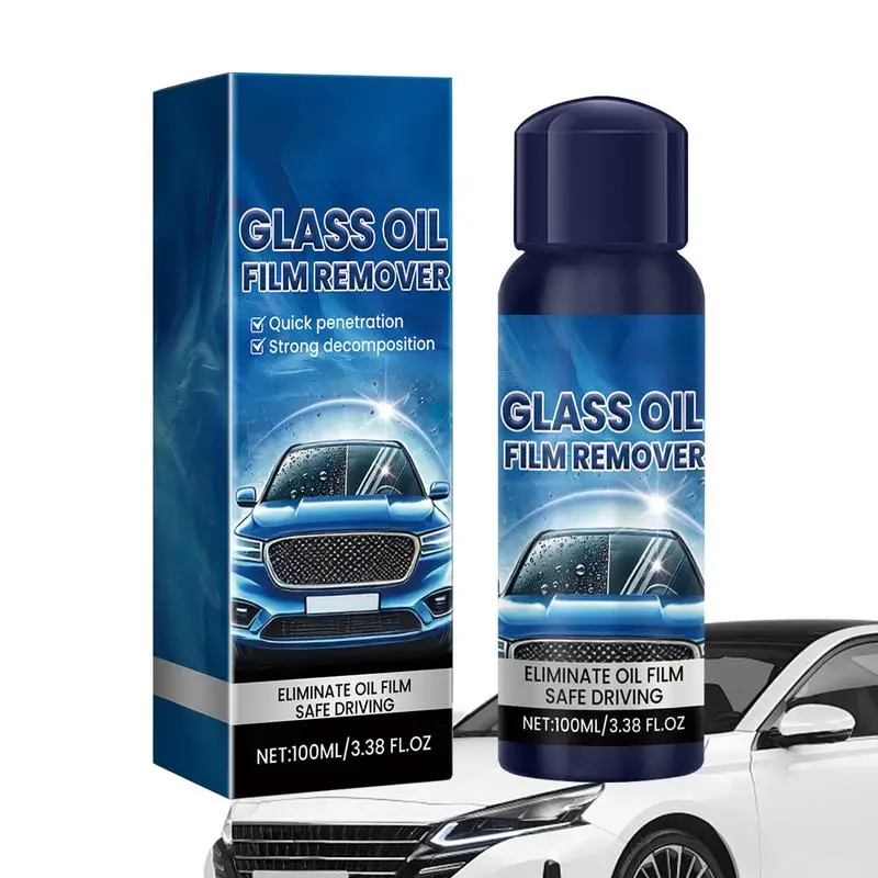 Car Glass Oil Film Cleaner Car Windshield Cleaner Multifunctional Mild 100ml Auto Window Cleaner Car Care Tool For Car Glass