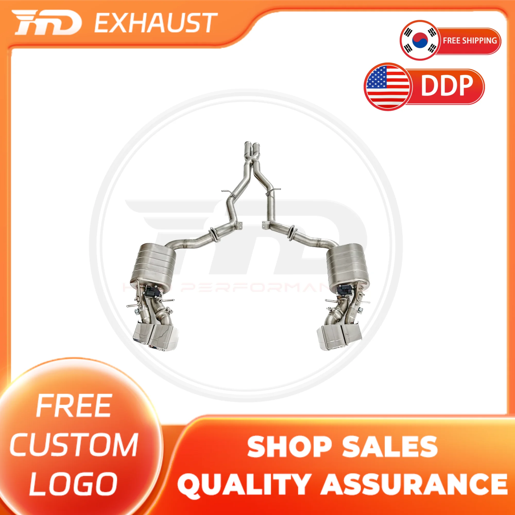 

HMD Stainless Steel Exhaust System Performance Catback For Mercedes Benz AMG E63 W212 Muffler With Valve