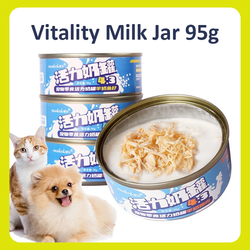 Pet Cat Can Snacks Vitality Milk Can Chicken Whole Goat Milk Cod Fish Roe Can Nutritional Hydration Cat Snacks Canned Pet Foods