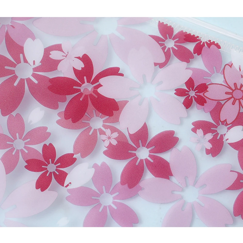 

Portable File Holder Zip Transparent Pouch Pink Waterproof A5 Size Plastic Storage For Documents Pens Gifts Students