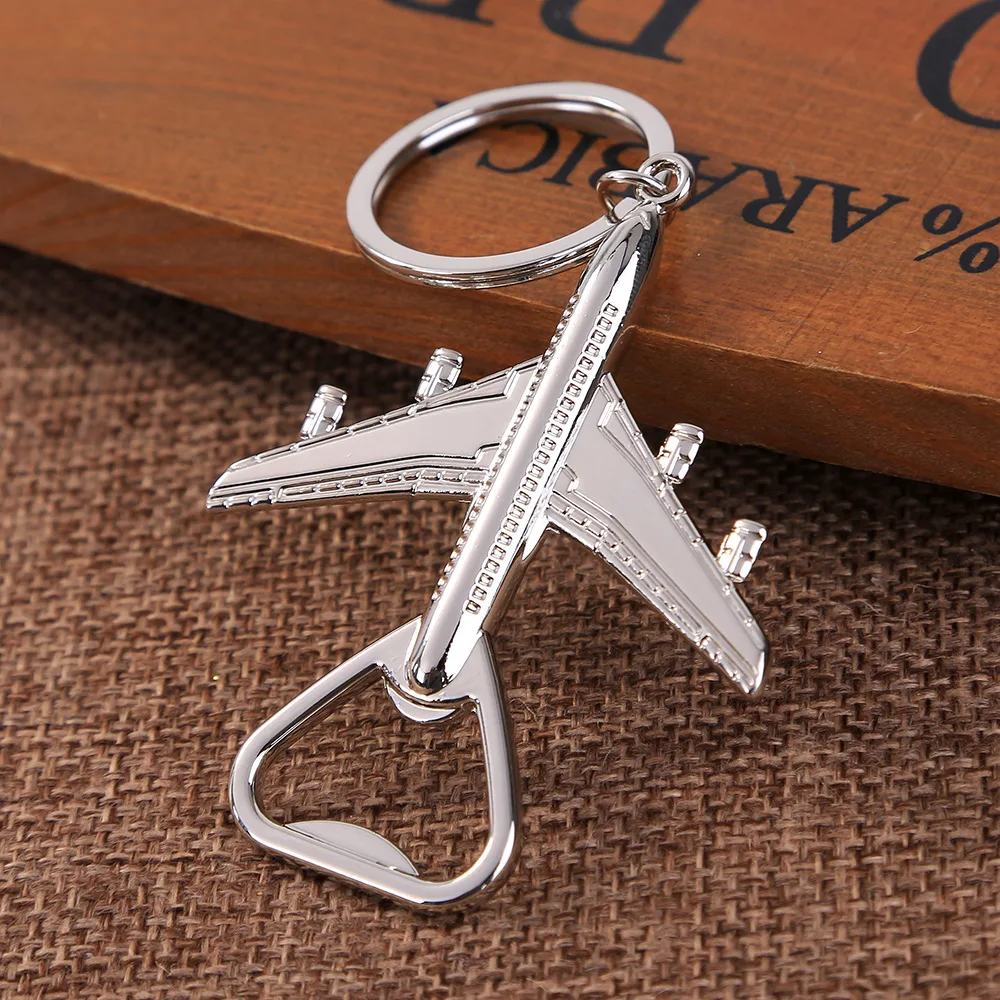 50Pcs Airplane Bottle Opener Wedding Favor And Gift For Guests Keychain Baby Shower Baptism Return Gift Wedding Souvenir