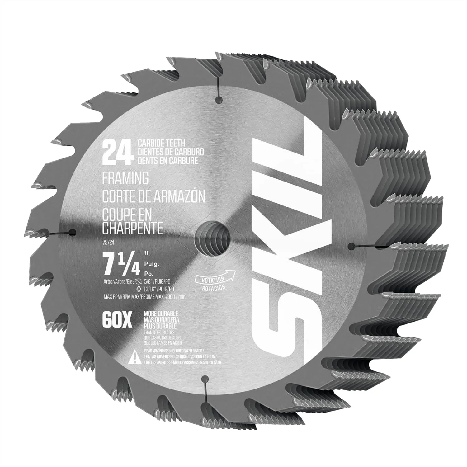 

24-Tooth Carbide Framing Circular Saw Blade, 7-1/4 in. 10-Pack, Thin Kerf Anti-Kickback