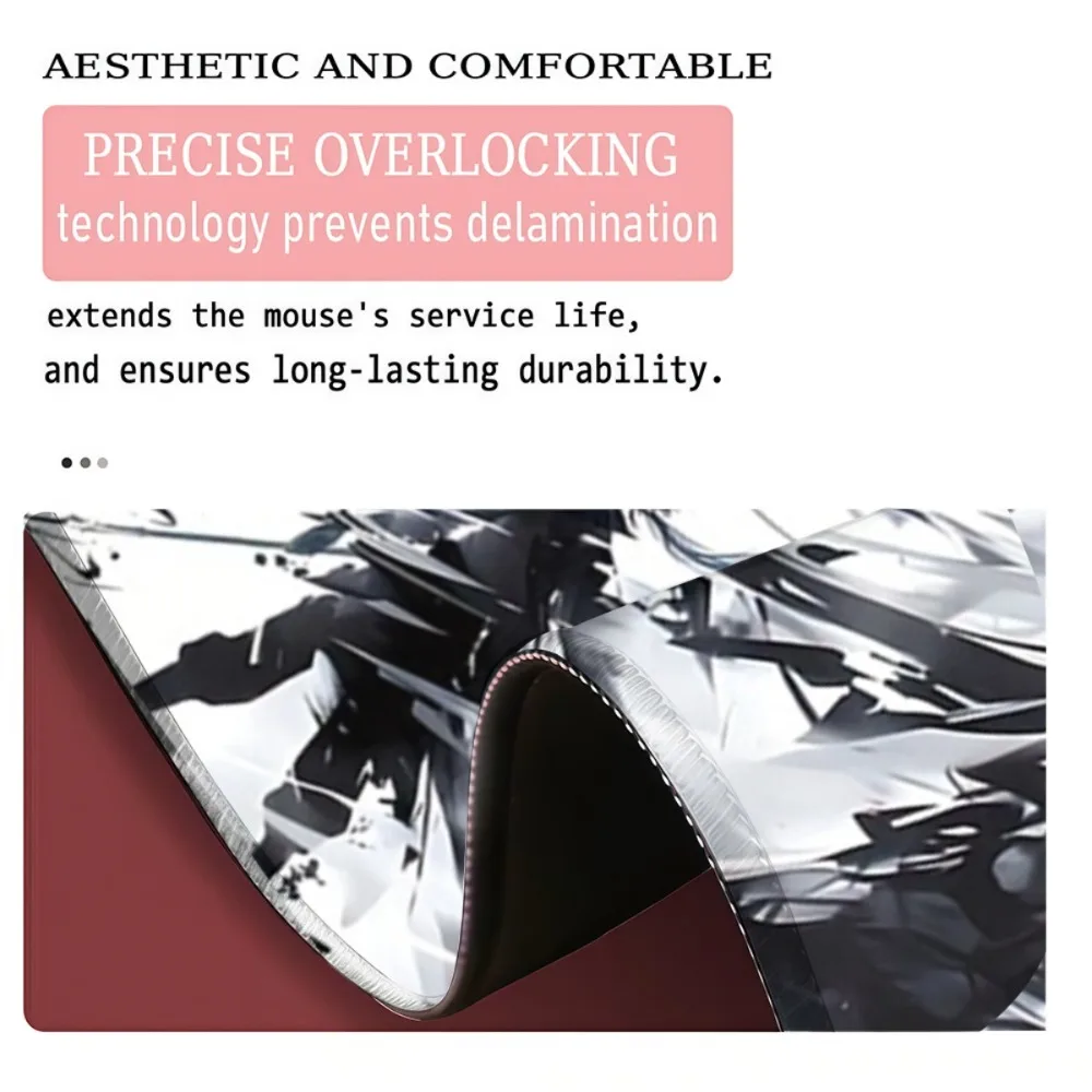 Large-sized anime game mouse pad - Comic art table pad, anti-slip alfombrillas para escritorio tapis de souris