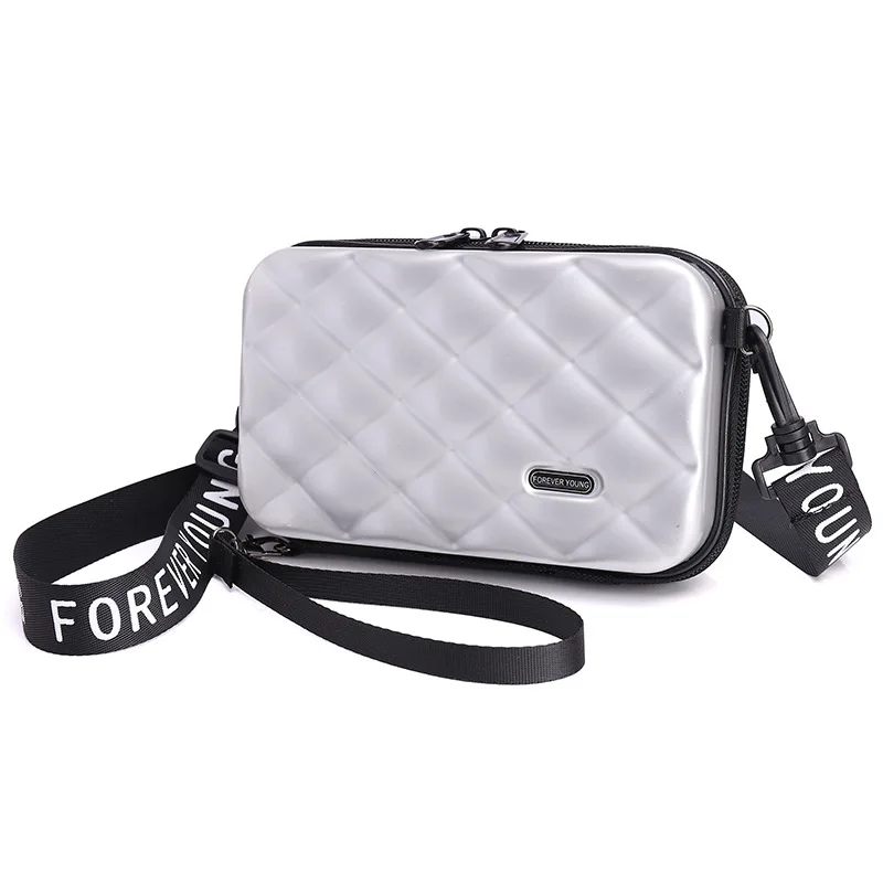 TRAVEASY 2024 Fashion PVC Leather Women Hand Bag Mini Square Boot Makeup Bag Leisure Female Shoulder Bag  Crossbody Bag