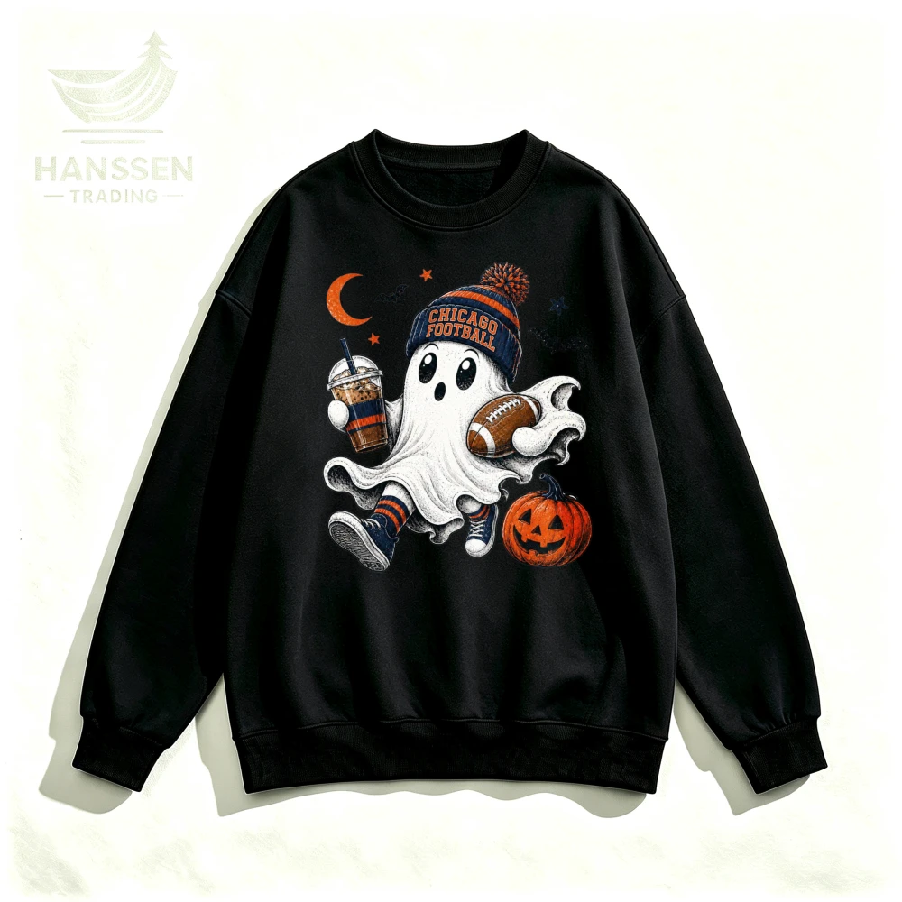 American Football Ghost Pumpkin Coffee Cup T Shirt Unisex Funny Halloween Graphic Print Short Sleeve Casual Autumn Friends Gift