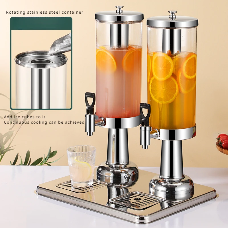 

Stainless Steel Commercial Catering Self-service Transparent Beverage Disperser Juice Milk Coffee Pot