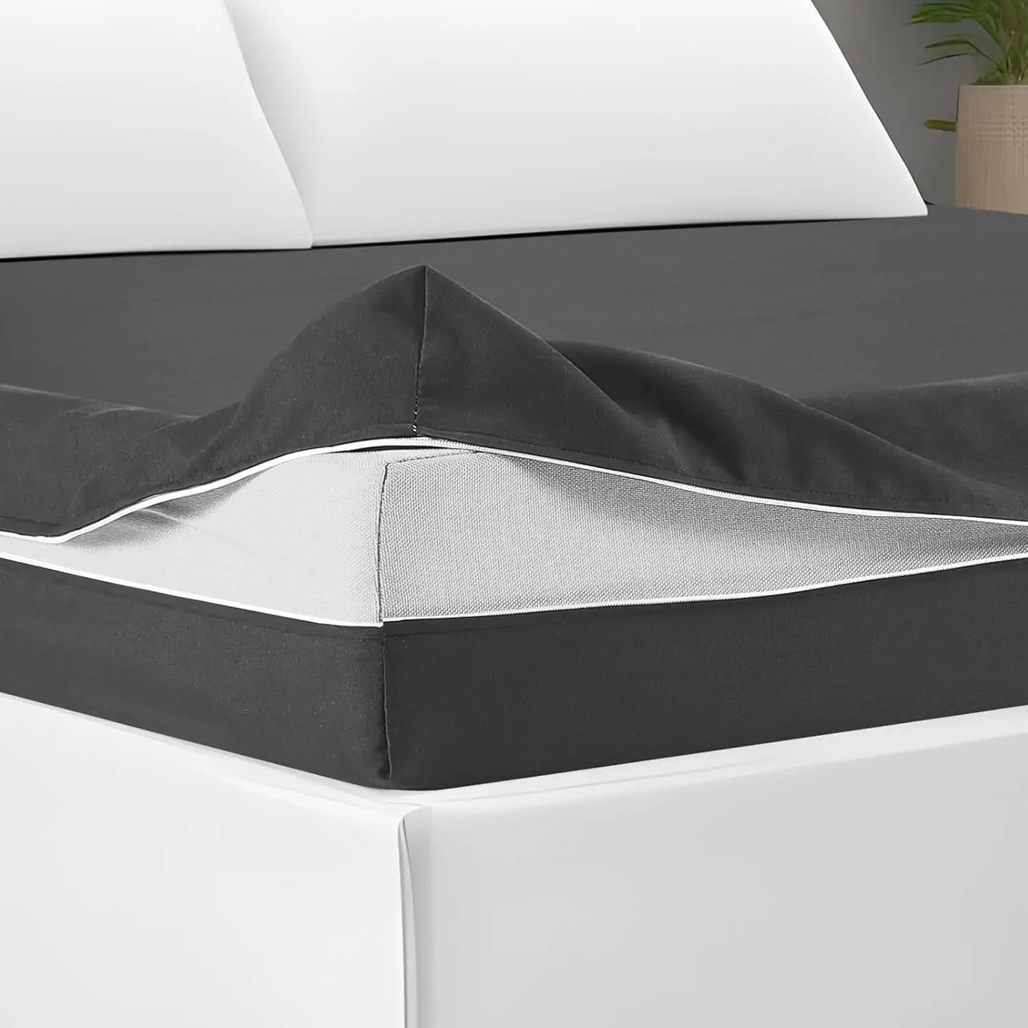 

Zippered Mattr Fitted Protector Deep Mattr Encasement Soft Zipper Fitted Sheet Microfiber Bed Sheet Cover For Bed(Dark