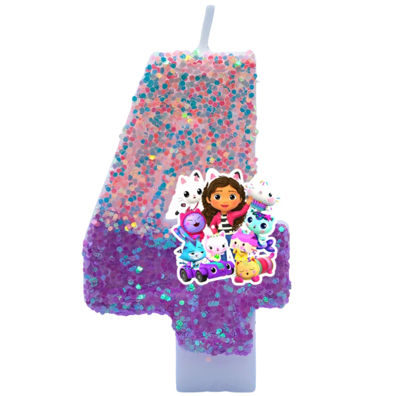 Niedliche Gabbys Dollhouse Nummer 0-9 Anime 3D-Kerze Kindergeburtstag Party Geburtstagstortenkerzen Baby-Shower-Party Geschenke – Detail 4